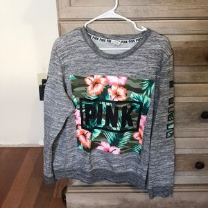 Floral/camo VS Pink sweatshirt